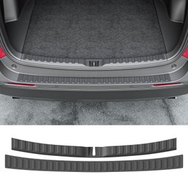 powoq 2PCS Rear Bumper Protector Compatible with 2019-2024 Toyota RAV4 Trunk Sill Cover Protector Replacement for 2019-2024 Toyota RAV4 Accessories