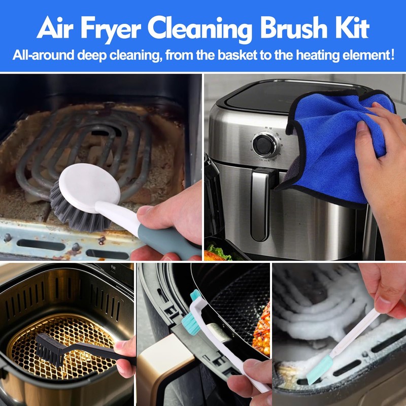 XANGNIER Air Fryer Cleaner Brush Kits,6 Pcs Air Fryer Cleaning