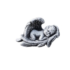 Memorial ornament sleeping Baby Angel made of stone frost resistant