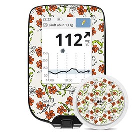 Freestyle Libre Measuring Instrument Stickers (Flower Vines)