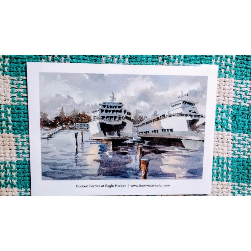 4 X 6 SEALED GREETING CARD DOCKED FERRIES @ EAGLE