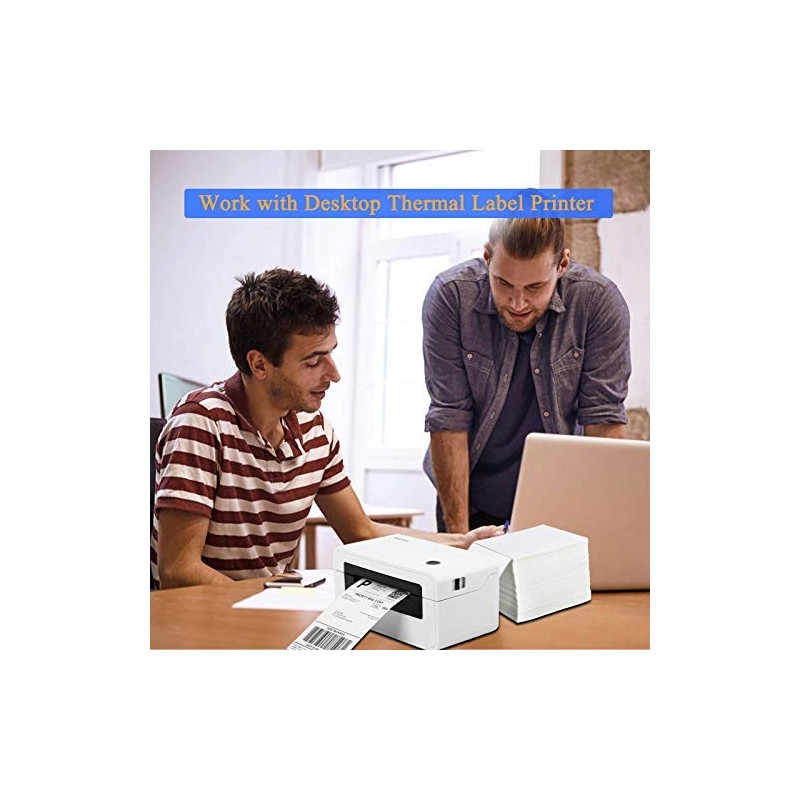 OausTect OausTect 4x6 Shipping Label 8000 Fanfold Labels for Rollo,