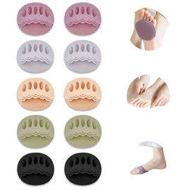 SooGree Almohadillas Para El Antepié De Tela De Nido De Abeja, Almohadillas Suaves Para La Bola Del Pie, Calcetines Invisibles Para Los Dedos De Los Pies De Las Mujeres, Calcetines Para La Mitad Del A