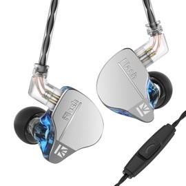 keephifi Kbear IEM Flash 1BA+1DD Headphones HiFi In-Ear Monitor, In-Ear Monitor with CNC Lid, Dynamic Driver 10 mm, Removable Cable (Blue, with Micro)