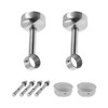 SAFYY 2 Pack Heavy Duty Stainless Steel Ceiling Mount Curtain