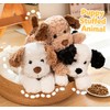15" Puppy Stuffed Animals, Brown Dog Animals Plush Toys for