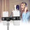 Double Phone Holder Tripod Mount Adapter Horizontal Vertical Shooting with
