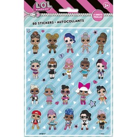 Unique Party 23799 Sticker Sheets-LOL Surprise Party-Pack of 4, Multicolour
