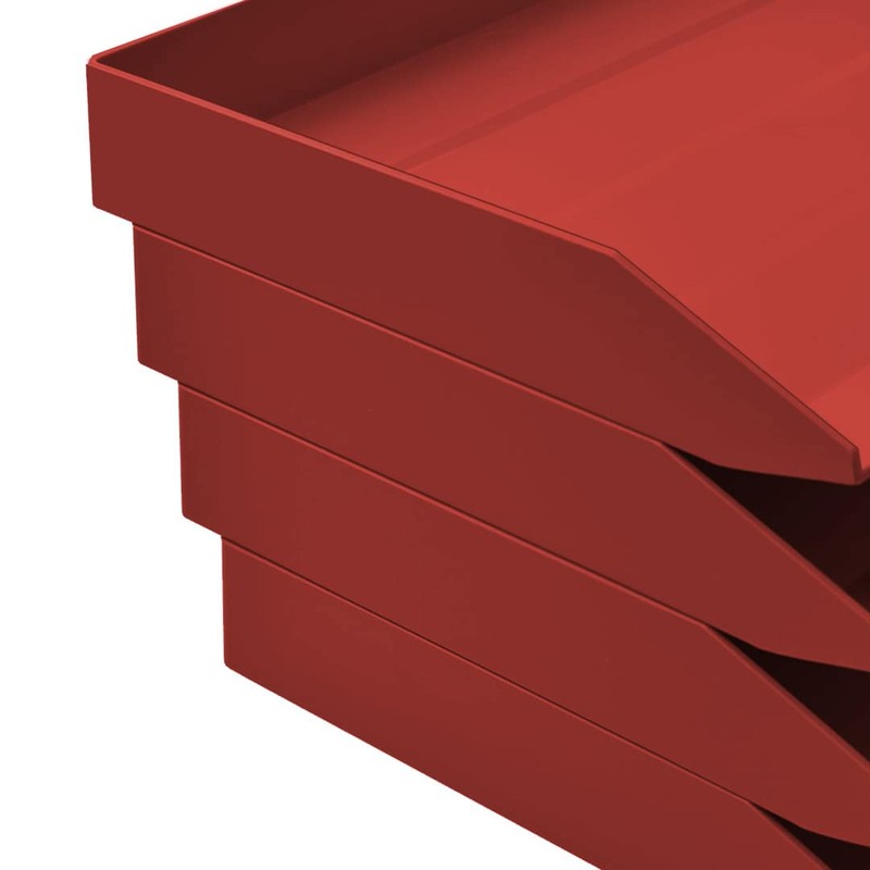 Acrimet Stackable Letter Tray 3 Tier Side Load Plastic Desktop