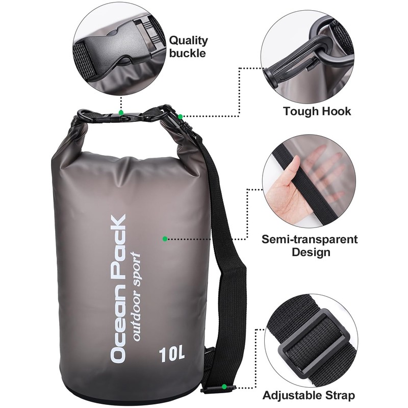 Henrycares Dry Bag Waterproof Bag, 20L 10L 5L 2L Waterproof