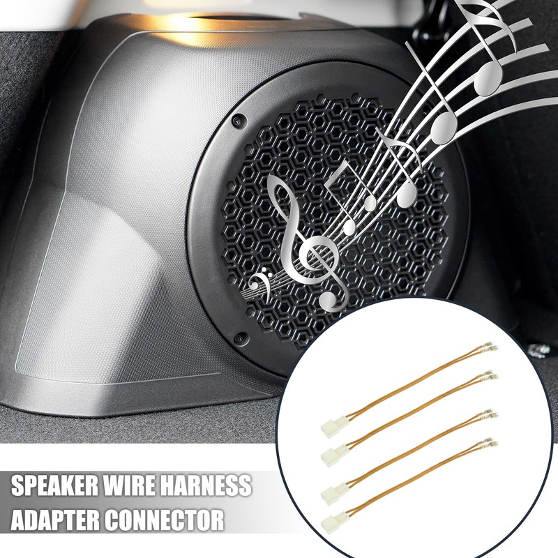 X AUTOHAUX 4 Pieces Vehicle Speaker Connector Wiring Harness Adapter