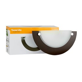 Tecnolite Lámpara Interior, Lámpara de Pared, Base E27, 100 - 240 Volts, Color Madera Oscuro