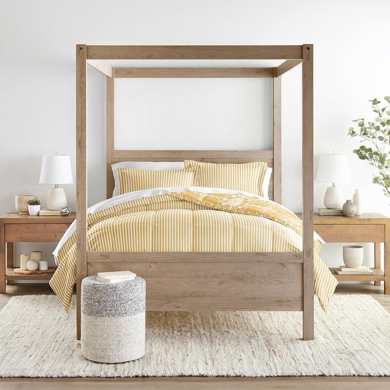 LINENS & HUTCH Comforter Set Patterned Microfiber All Season Down-Alternative