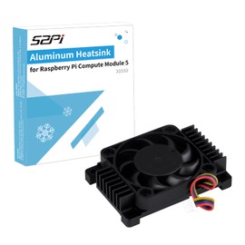 GeeekPi Aluminum Alloy CNC Heatsink Active Cooler with Cooling Fan for Raspberry Pi Compute Module 5