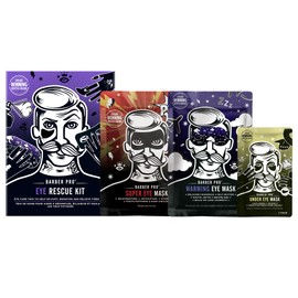 BARBER PRO Eye Rescue Kit | Pamper Sets for Men | Packed Full of Natural Ingredients | Includes 3 Eye Mask | Skin Care for Men |