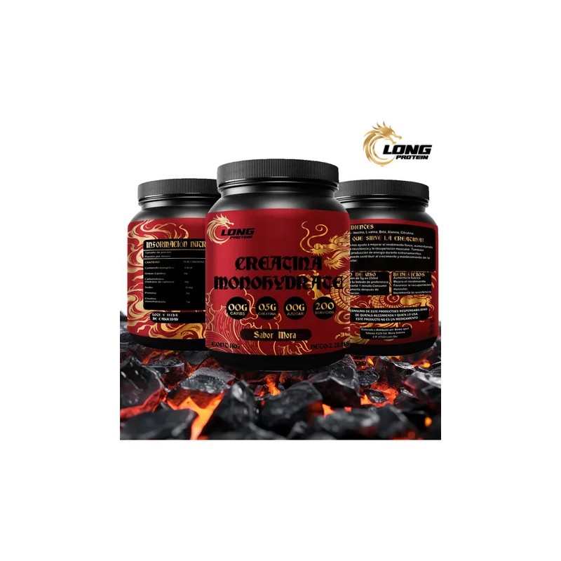 Creatina Monohidratada Long 1kg Prentreno 200 Servicios
