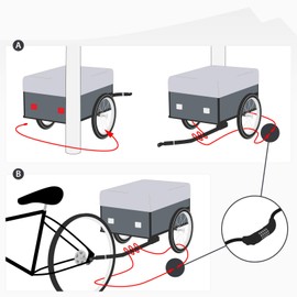 qeedo Bike Trailer Lock Bicycle Trailer Cable Lock [2.5 m x 8 mm] Bicycle Lock