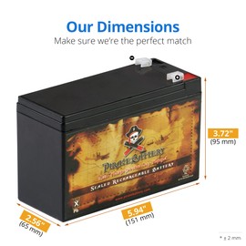 12V 7AH Sealed Lead Acid (SLA) Battery for Piranha MAX 160 Fish Finder