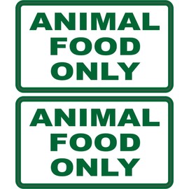 StickerTalk Animal Food Only Vinyl Stickers, 1 Sheet of 2 Stickers, 3.5 inches by 2 inches Each