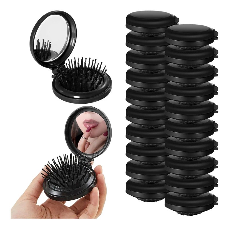30pcs Espejos De Bolsillo Para Maquillaje Portátil Con Peine