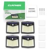 CLAONER Solar Lights Outdoor, [128 LED/4 Packs] Solar Motion Sensor
