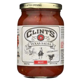 Clint's Hot Texas Salsa, 16 Ounce (Pack of 6)