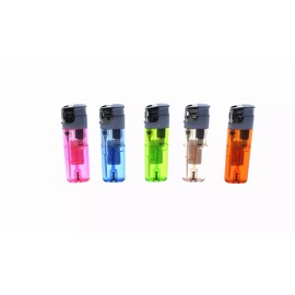 NEON REFILLABLE ELECTRONIC LIGHTER- COUNT OF 5- ASSORTED COLORS