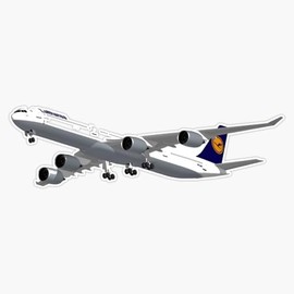 Airbus A340 Window Bumper Sticker Decal 5"