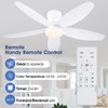 Surtime 42" Ceiling Fans with Lights-Low Profile Ceiling Fan with