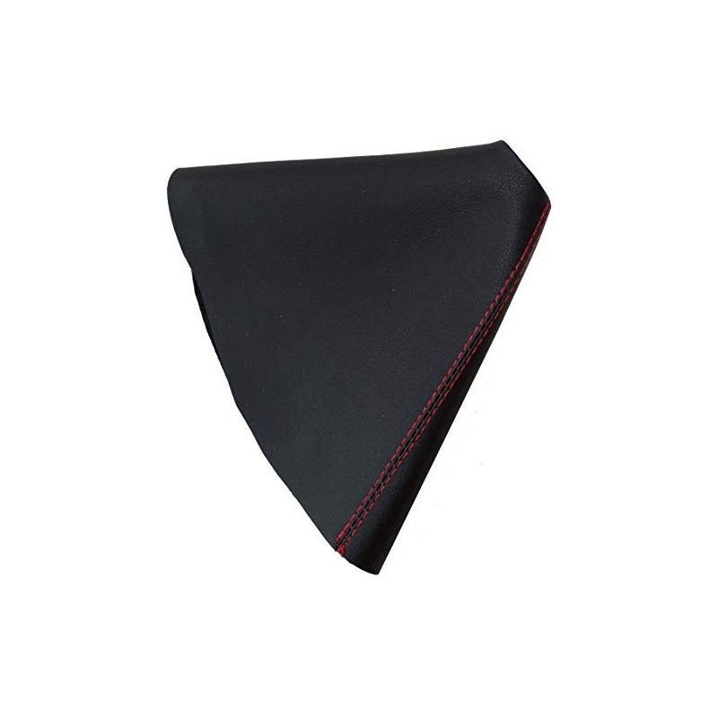AERZETIX: Gear Stick Gaiter Faux Leather Black with Red Stitching