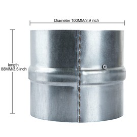 MIVIDE 2Pack 4 inch Backdraft Damper Duct, One Way Airflow Ducting Insert for Ducting in Range Hoods, Bathrooms Fans and kitchen Fan