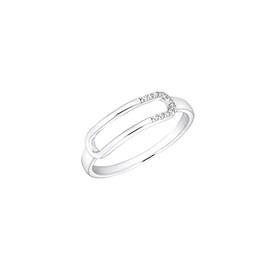 s.Oliver 2034857 Women's Ring 925 Sterling Silver with Synthetic Zirconia Silver Comes in Jewellery Gift Box, Silver, Cubic Zirconia
