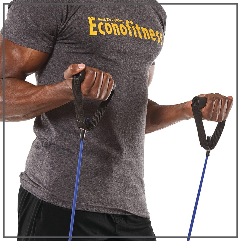 Econo Fitness Resistance Tubing with Comfort Grip Handles - Heavy