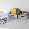 6 x Organiser Boxes, 5 cm High, White, 16.5 x