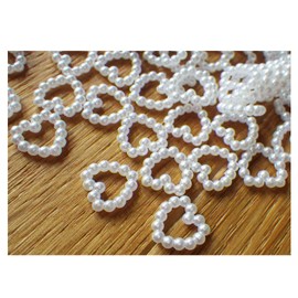 Sepkina 1000 Pearl Heart Pearl Hearts Wedding Beads Confetti Heart Heart Wedding Decoration Love Decoration White