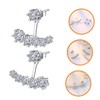 Healeved 1Pair Zircon Claw Earring Studs for Women Stylish Ear