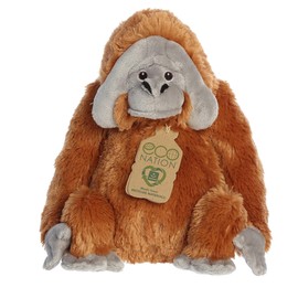 Aurora® Eco-Friendly Eco Nation™ Eco Hugs™ Orangutan Stuffed Animal - Environmental Consciousness - Recycled Materials - Orange 12 Inches