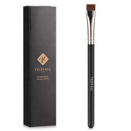 TEOYALL Thin Flat Eyeliner Brush, Precise Eyebrow Definer Brush, Concealer Brush for Cover Blemishes (Multifunctional Flat Brush)