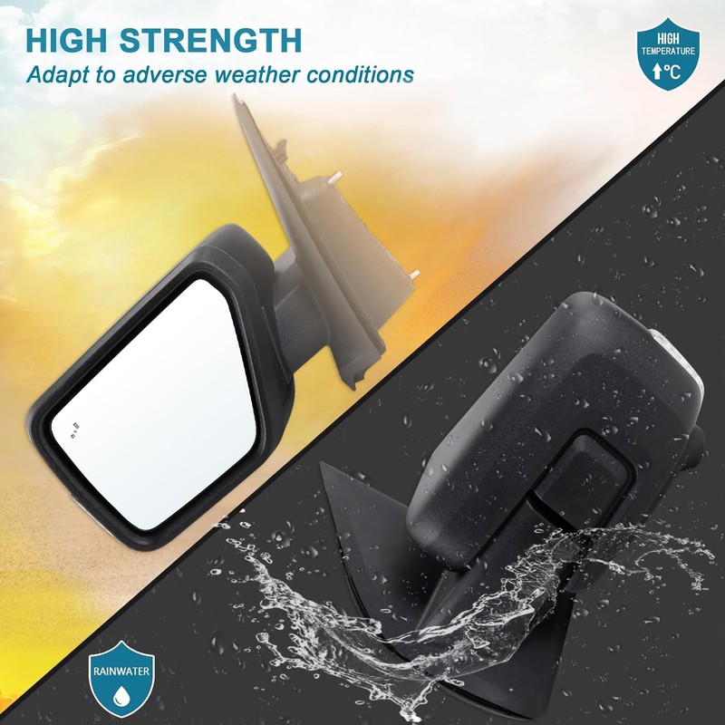 Left Driver Side Mirror Compatible With 2021-2026 Ford F150 With