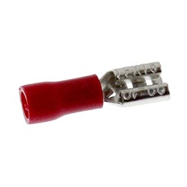 Lumonic 25 x Blade Receptacles 0.5 - 1.5 mm² in Red I Blade Receptacles for Blade Connector 0.8 mm x 4.8 mm I Cable Lugs Flat Connector Partially Insulated
