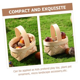 Parliky 10pcs Miniature Woven Baskets Farmhouse Mini Baskets Ideal for Wedding Decor Home Decor