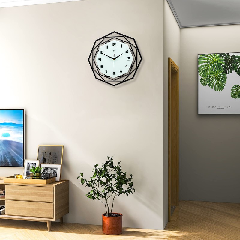 JUJUDA Large Wall Clock for Living Room Decor Modern Big