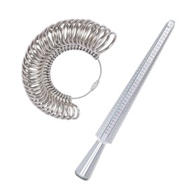 Love&Mini Ring Sizer UK Mandrel Stick Finger Gauge Set Jewelry Ring Finger Sizer Gauge Measure Tool for Women (2 PCs)