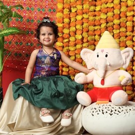 Baby Ganesh (Mega 55 cm) Stuffed Plush Toy | Ideal for Newborns, Infants, Toddlers, Grandparents | Best for Diwali, Baby Shower, Birthday, Housewarming | Teddy Bear Panda Elephant
