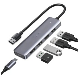 HUB 4 en 1 UGREEN USB a 4 USB 3.0, 1 Micro USB 5Gbps Ultra delgado