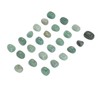 25pcs Rune Stones Set Hand Carved Polished Green Aventurine Portable