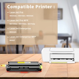 XJI 414A(with Chip) Toner Cartridges 4 Pack Replacement for HP 414 A X W2020A W2021A W2022A W2023A 414X Ink, for Color Laserjet Pro MFP M479fdw M479fdn M479 M454dw M454dn M454 M455dn Laser Jet Printer