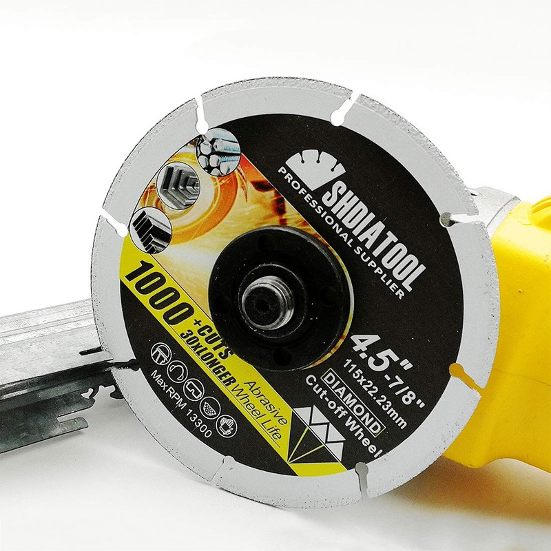 SHDIATOOL 4.5"/115mm Diamond Abrasive Cut-Off Wheel for Metal