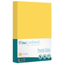 Color Cardstock Paper 67 Vellum Bristol, Sizes: 8.5 x 11 | 11 x 17 | 8.5 x 14 |1 Ream of 250 Sheets per Pack. (8.5 x 14, Goldenrod)