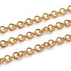DanLingJewelry 32.8 Feet / 10m Golden Color Stainless Steel Rolo